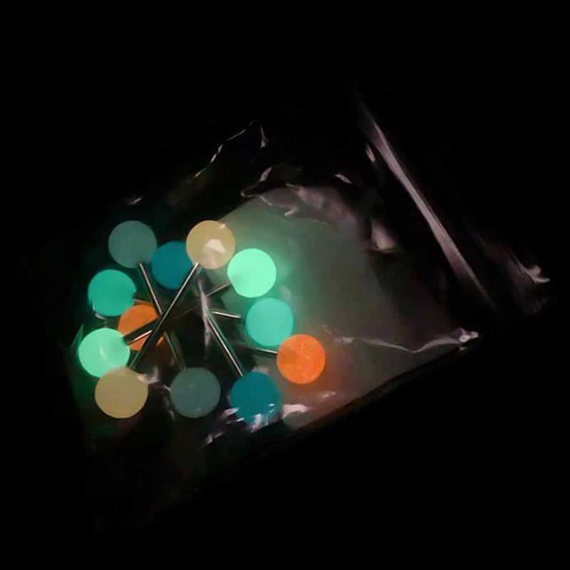 10pcs Glow In The Dark Acrylic Tongue Ring