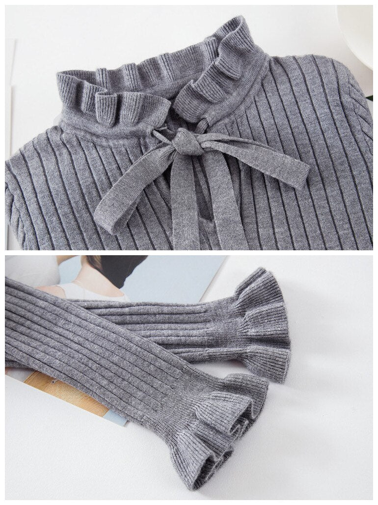 Elegant Ruffle Women Sweaters and Pullovers