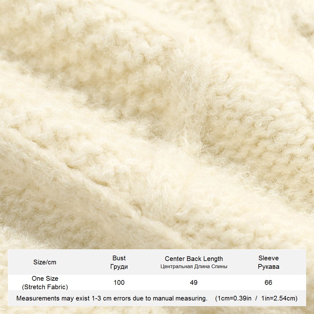 Cable Knitted Cozy Thick Warm Cardigans Winter Clothes