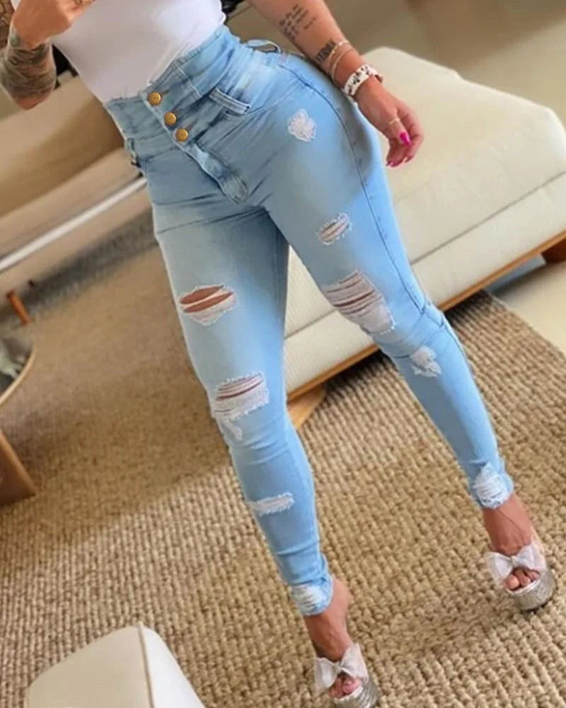 Pencil Bodycon High Waist Casual Long Pant