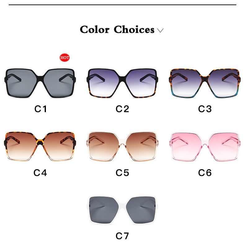Women Oversize Gradient Sunglasses