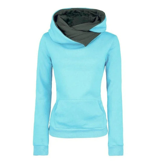 Hoodies Women Tracksuit Solid Color Fashion Long Sleeve