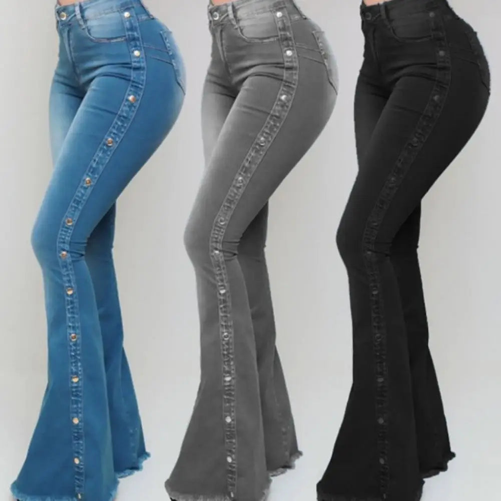 Stylish Control Tummy Skin-Touch Skinny Flare Jeans