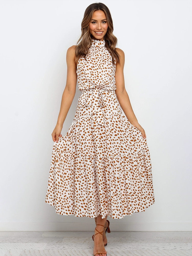 Summer Long Dress Polka Dot Casual Dresses