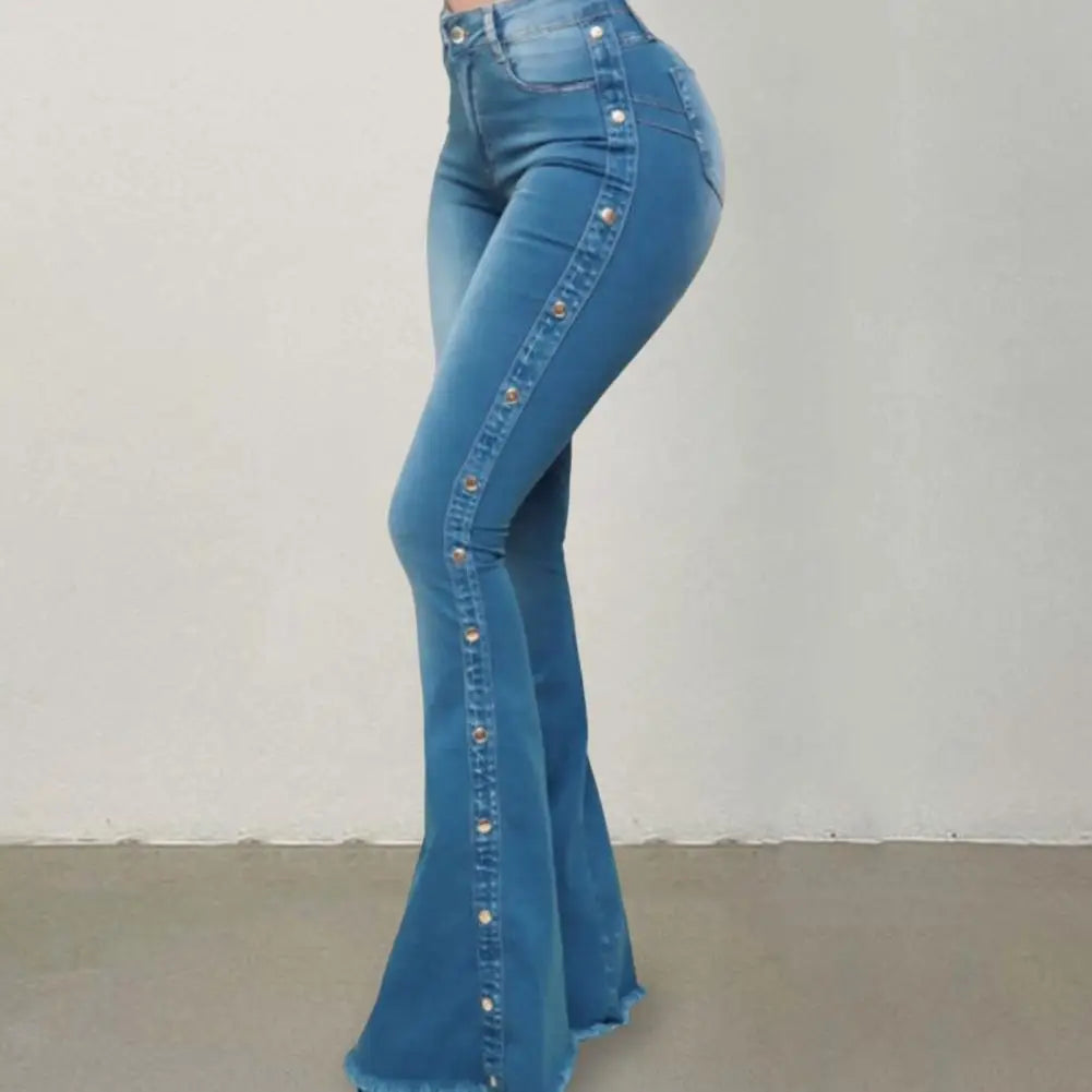 Stylish Control Tummy Skin-Touch Skinny Flare Jeans