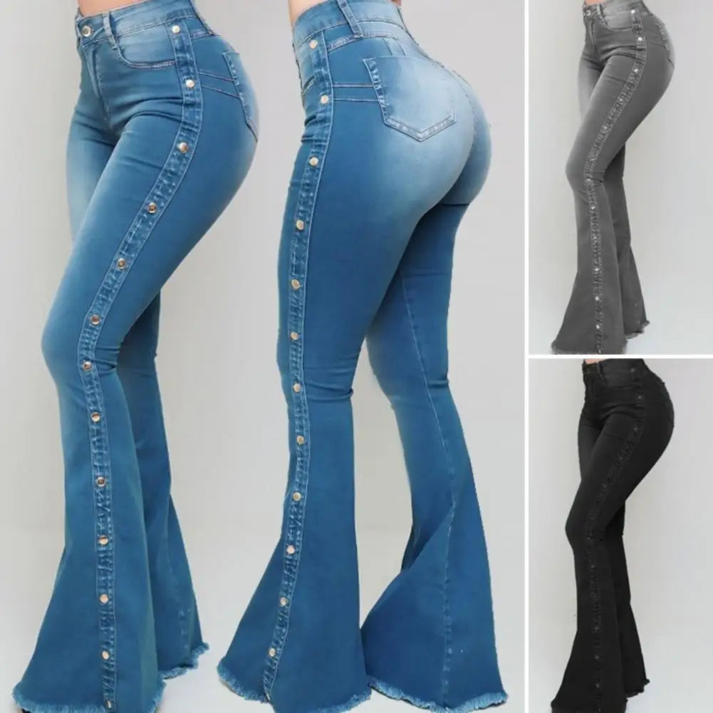 Stylish Control Tummy Skin-Touch Skinny Flare Jeans