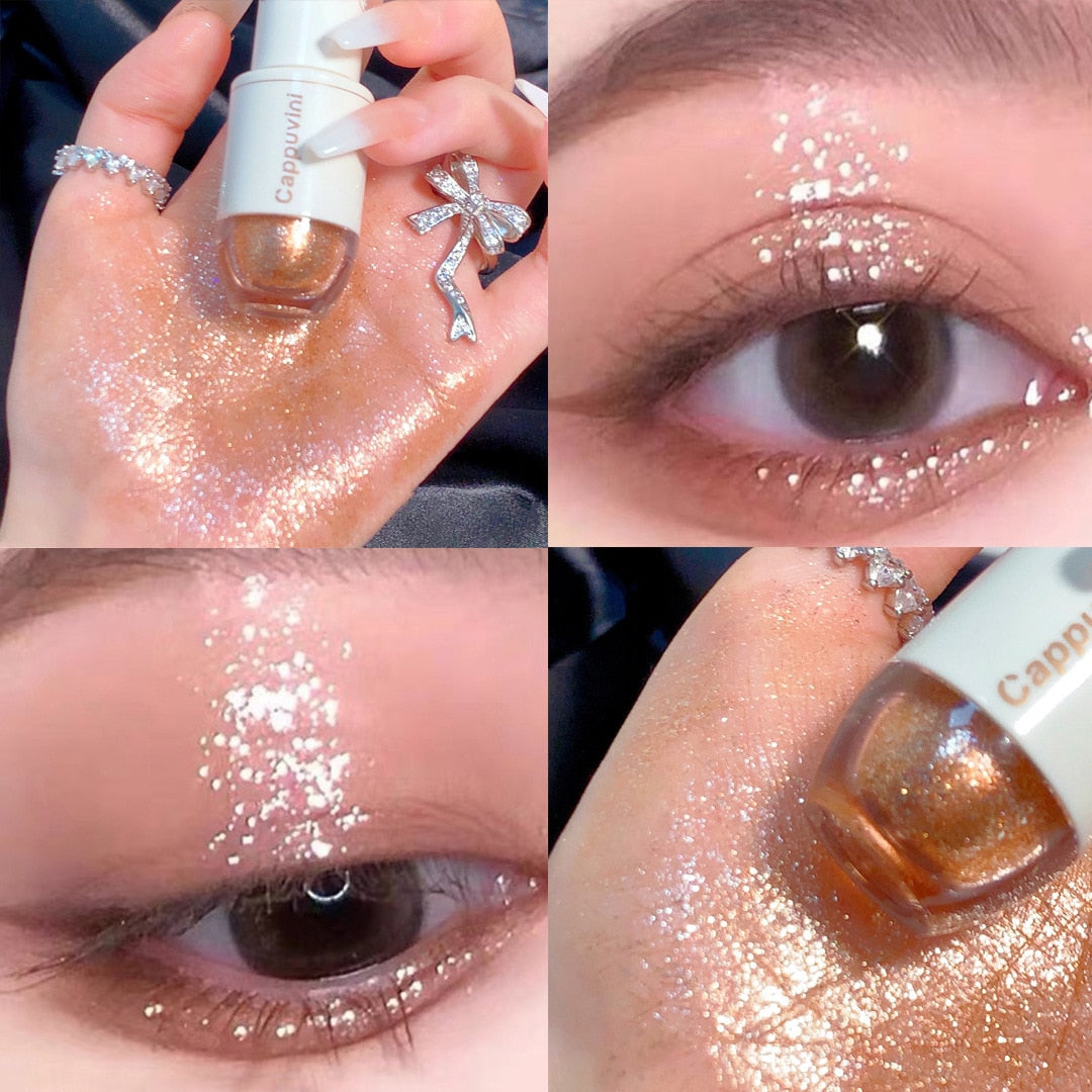 6 Colors Glitter Liquid Eyeshadow Highlighter