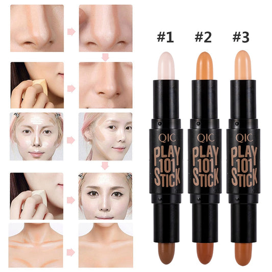 New Lady Facial Highlight Foundation Base Contour Stick Beauty Make Up Face Powder Cream Shimmer