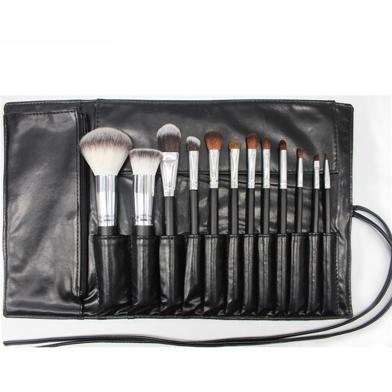 12 Hole Make-Up Brushes Bag Functional Cosmetics Case Travel Organizer