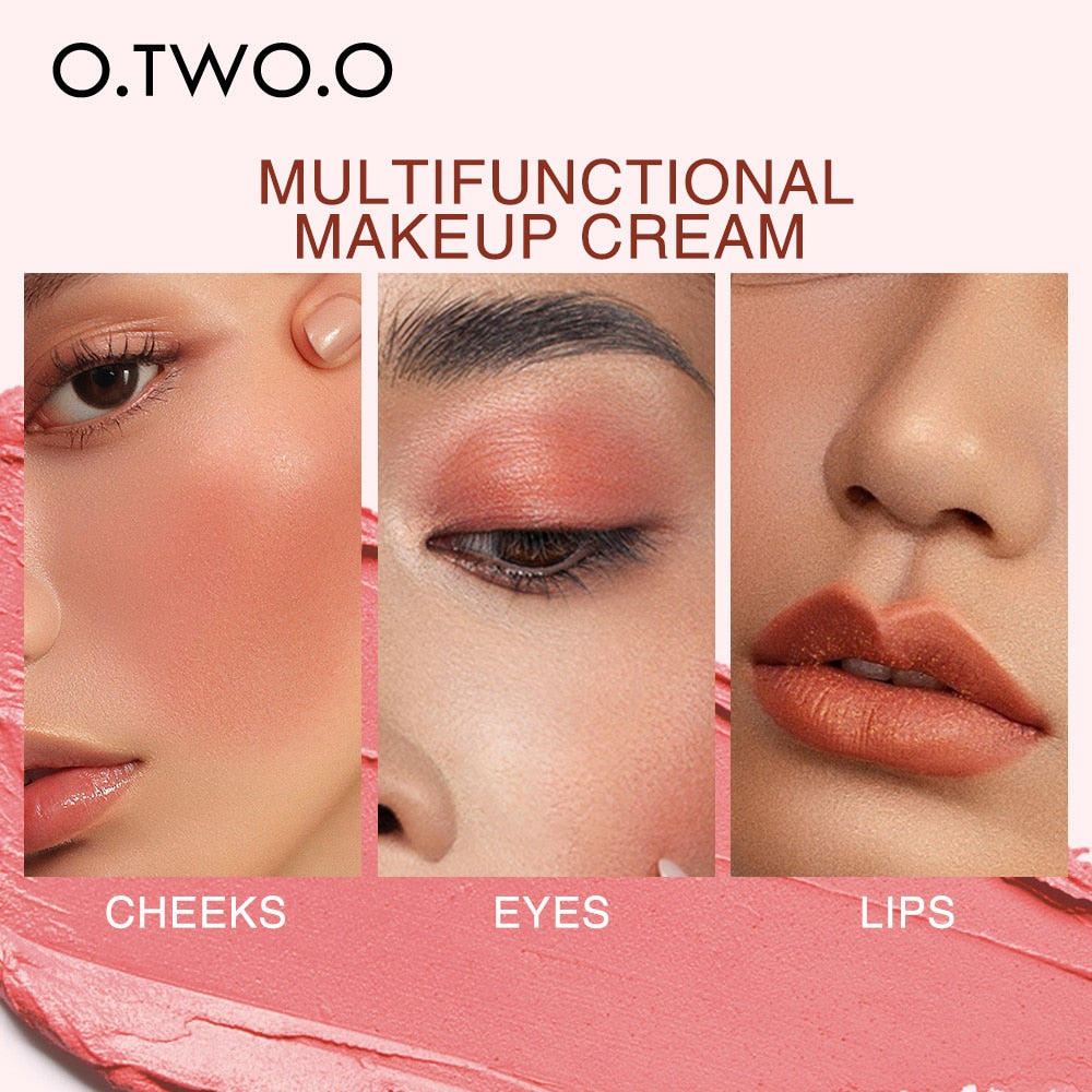Multifunctional Makeup Palette 3 IN 1 Lipstick Blush For Face Eyeshadow Lightweight Matte Lip Tint Natural Face Blush