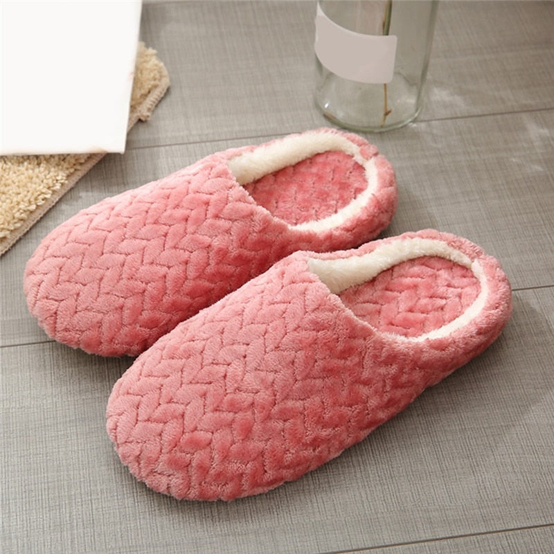 Woman's Warm Cow Print Slippers