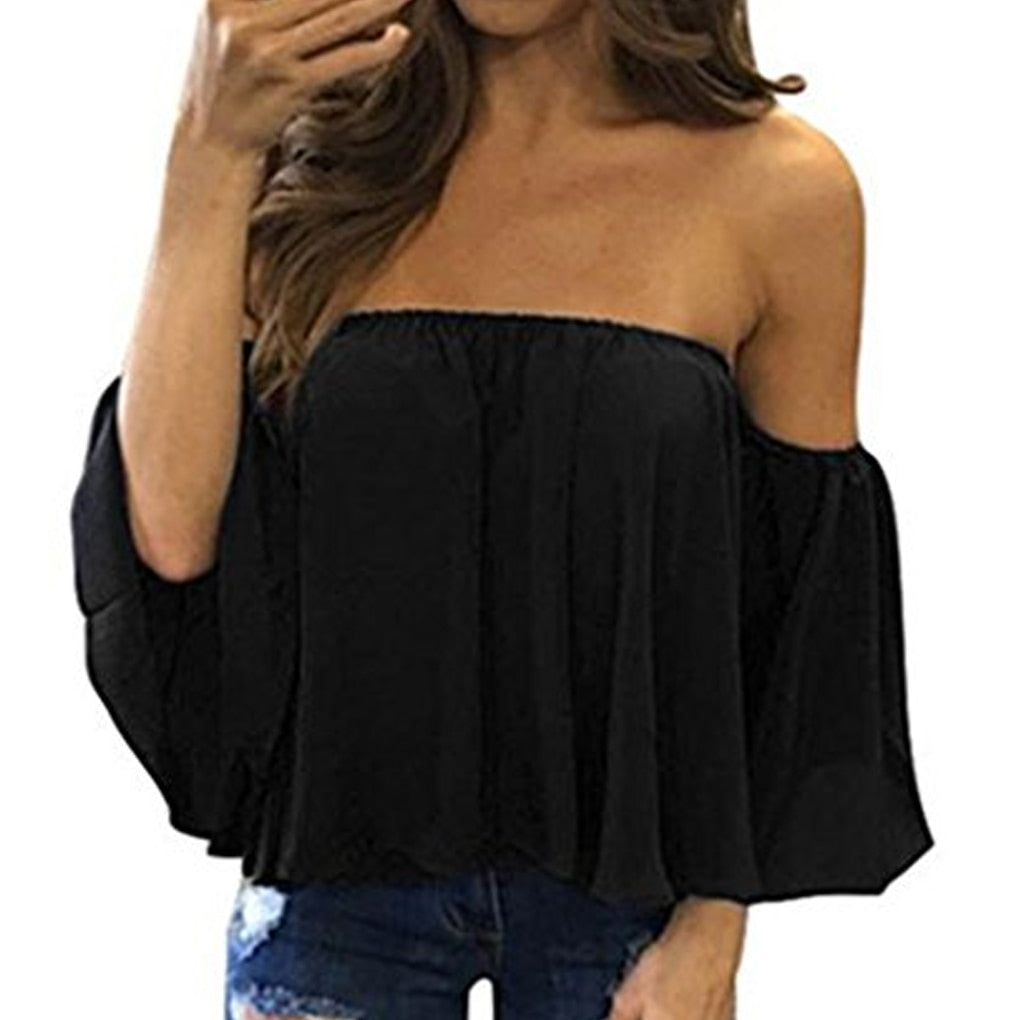 Summer Stylish Off Shoulder Casual Blouse