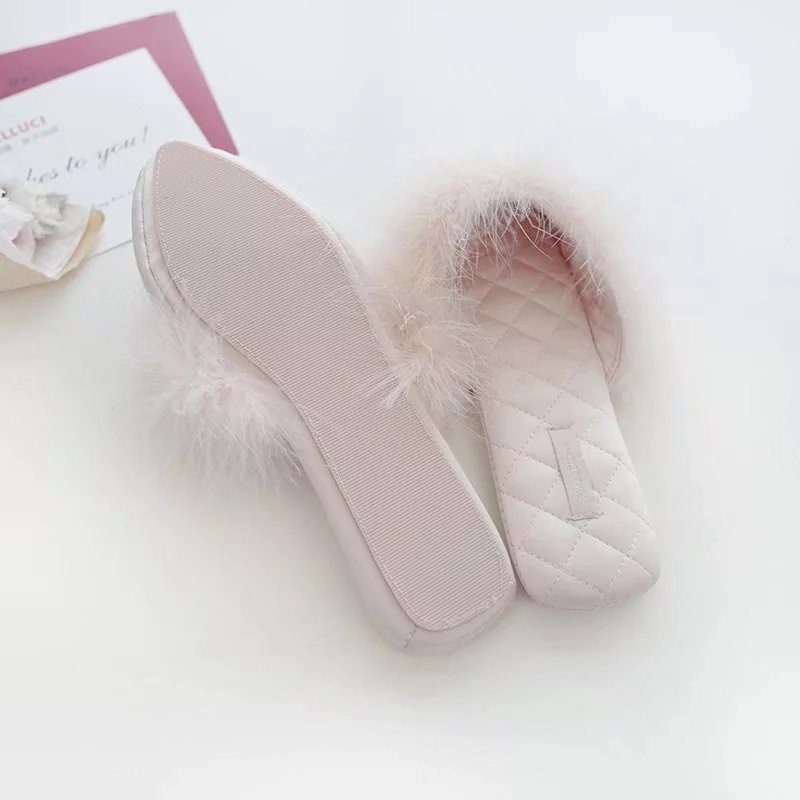 Lovely Women Flip Flop Pointed Toe Home Soft Slippers