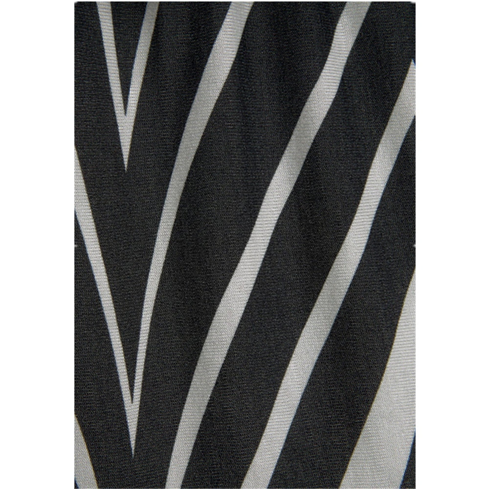 Black White Print Tie Sleeve Beach Style Dresses