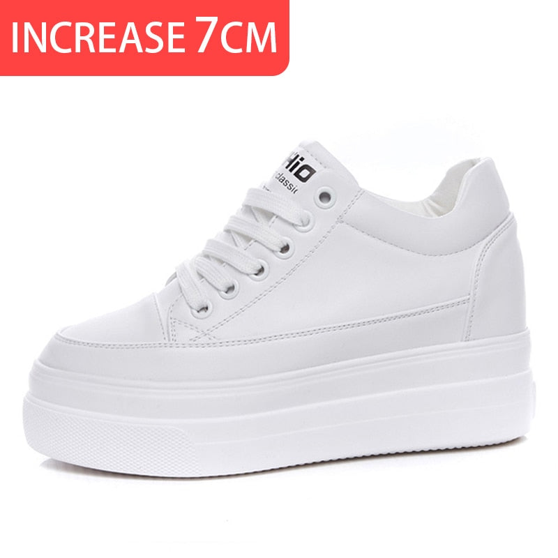 White Shoes Platform Sneakers