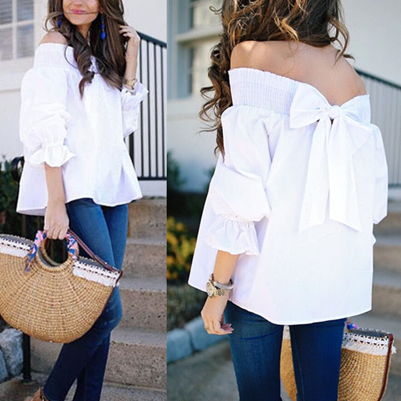 Sexy Off Shoulder Summer Strapless Blouse