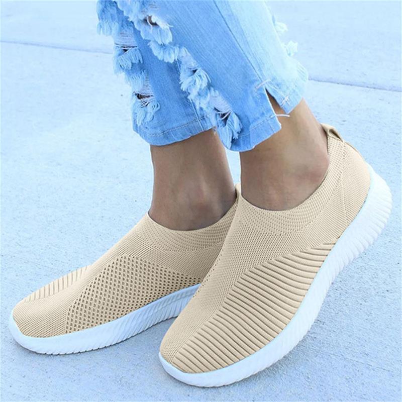 Soft Plus Size Vulcanize Shoes Basic Slip On Flat Female Casual Woman Sneakers