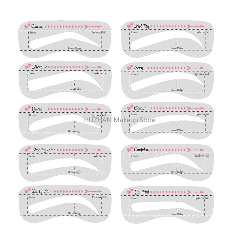 Professional Eyebrow Stamp Shaping Kit With Eyebrow Trimmer Tools