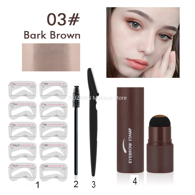 Professional Eyebrow Stamp Shaping Kit With Eyebrow Trimmer Tools